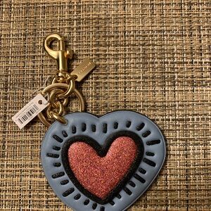 Coach heart charm